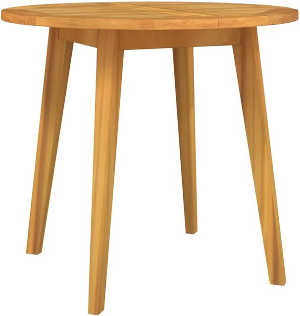 vidaXL Gartentisch aus Akazien-Massivholz in Braun, rund, Durchmesser: 85 cm, Höhe: 75 cm - Bild 1