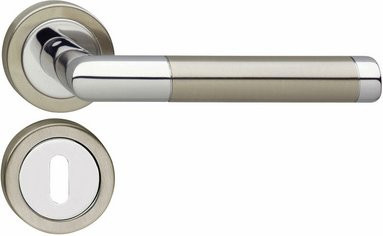 Intersteel Türdrücker mit BB-Rosetten aus Zamak in Chrom-Optik, Farbe: Silber - Bild 1