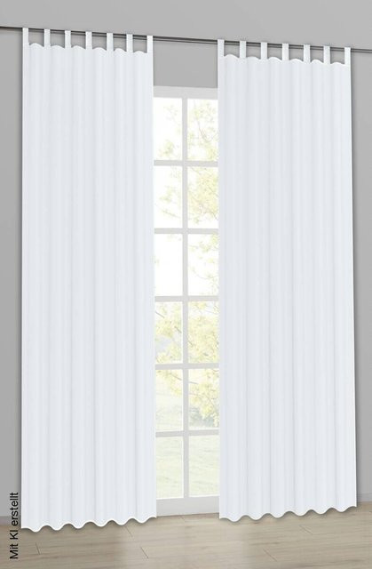 POCOline Kombivorhang Nouveau weiß B: 140 cm, H: 245 cm - Bild 1