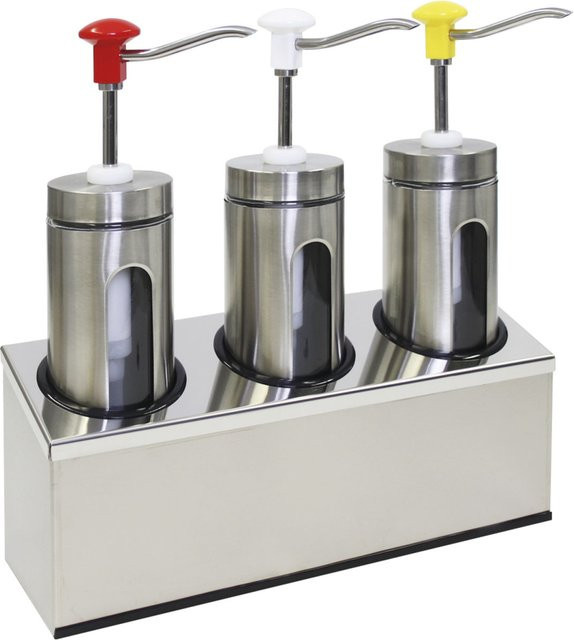 Schneider Druckknopf Dosierspender aus Edelstahl in Silber, Volumen: 2000 ml, B/T/H: 44 x 14 x 47 cm - Bild 1