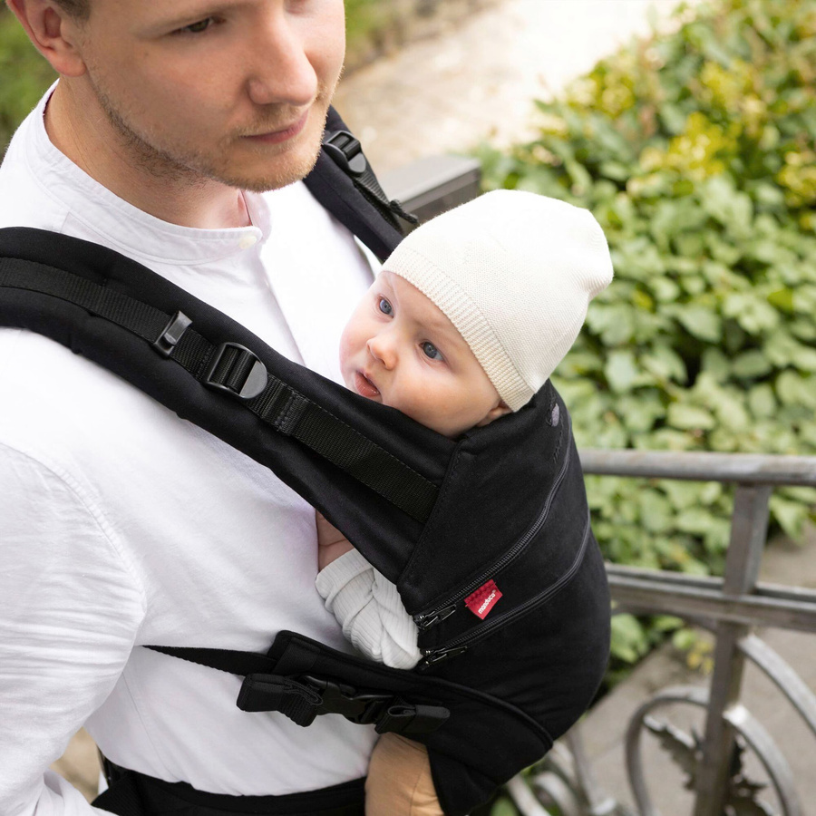 Manduca Xt Babytrage Monochrome Schwarz aus Baumwolle - Bild 2