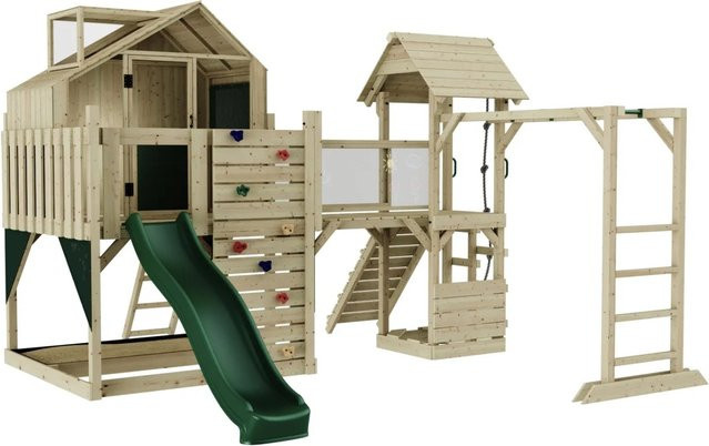 OutdoorToys Spielturm Luna aus Holz in Dunkelgrün - Bild 1
