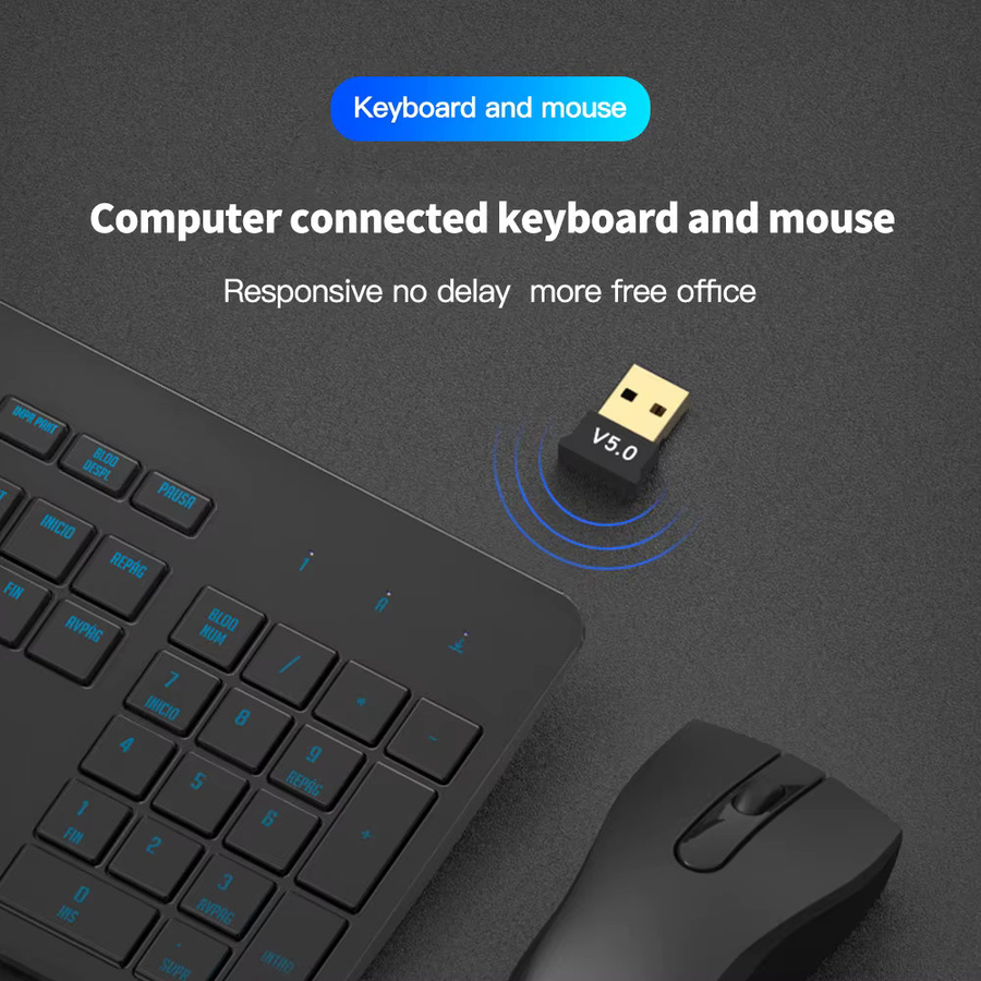 Mrgabwte USB Bluetooth 5.0 Adapter als Sender und Empfänger für Computer und Laptop - Bild 4