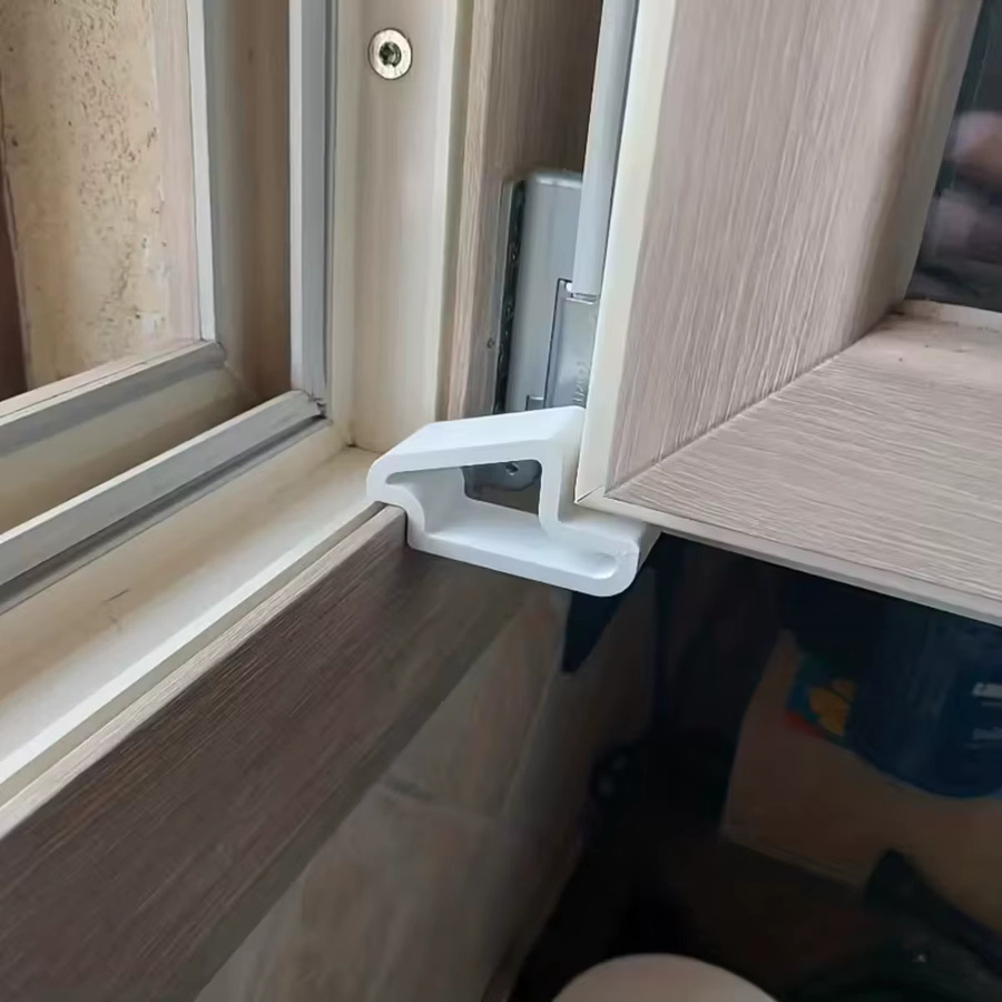 Rutschfestes Fensterstopper aus Kunststoff in Weiß für Tür und Fenster - Bild 2