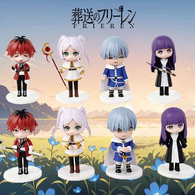 Bandai Sousou No Frieren Figuren-Set, 8-teiliges Set, Kunststoff - Bild 1