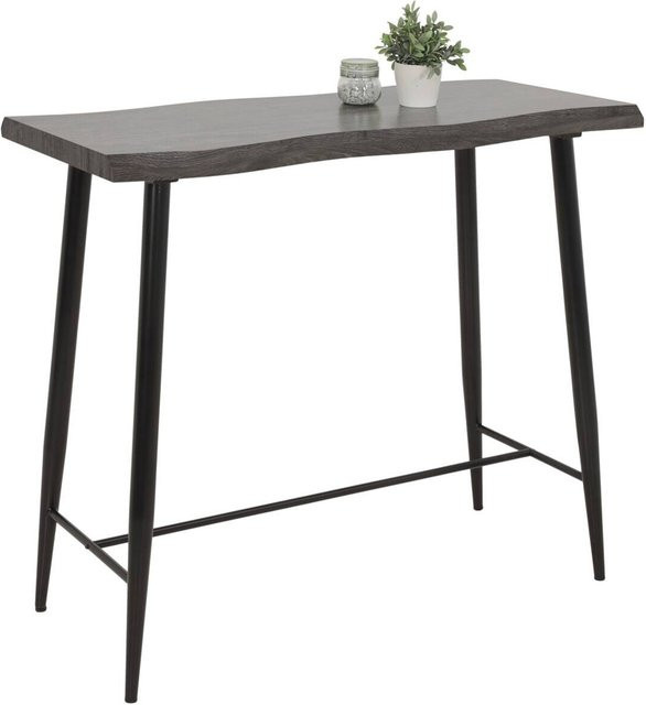 Bartisch Gabi Hela aus Akazie in Grau B/H/T: 120 x 108 x 60 cm - Bild 1