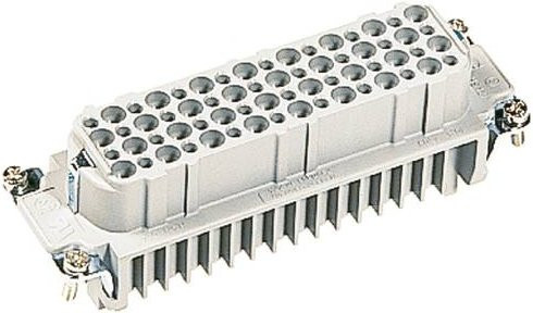 HARTING Stifteinsatz 64 Crimpen in Grau und Silber aus Kunststoff, 1 Stück - Bild 1