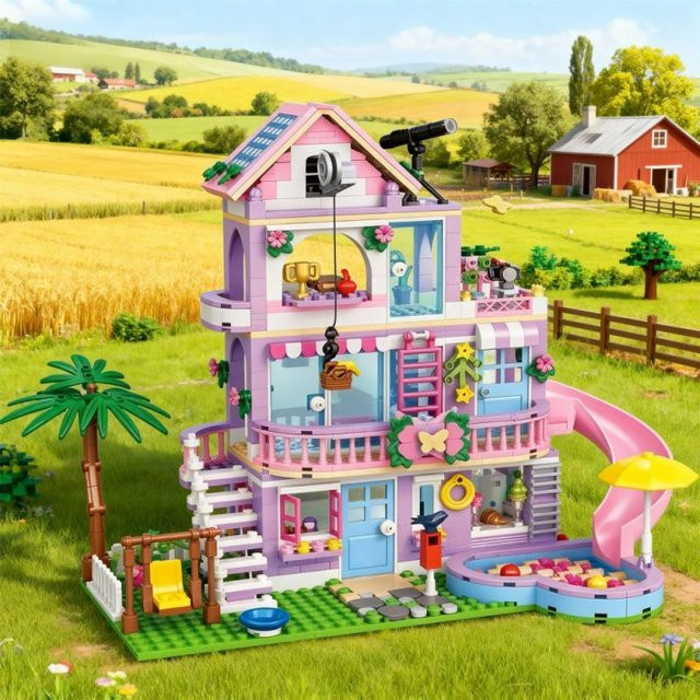 Linyi toy Baumhaus Garten Fee Bausteine Set - Bild 1
