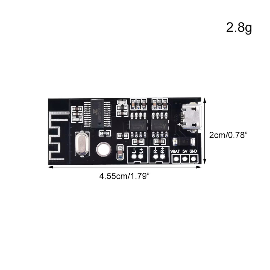 Diymore MH-MX18 MH-MX28 MP3 Audio Modul Decoder Board mit Bluetooth 4.2 5.0 für HIFI Stereo Lautsprecher Refit in Schwarz - Bild 2