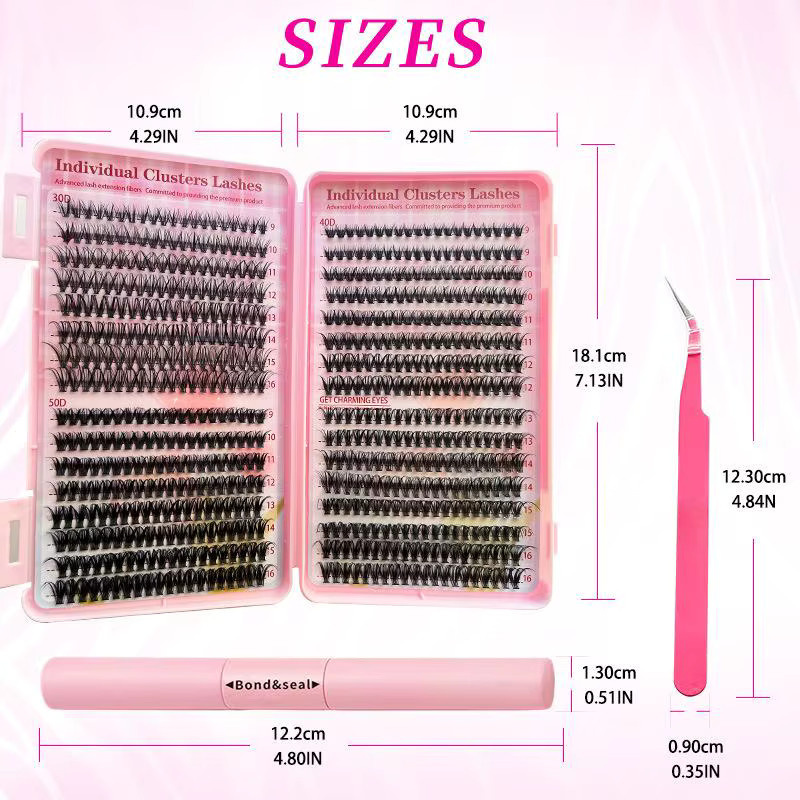 BSIMONE Wimpernverlängerungs-Set, Mix Effortless Natural Cluster Lash Kit, Unisex - Bild 4