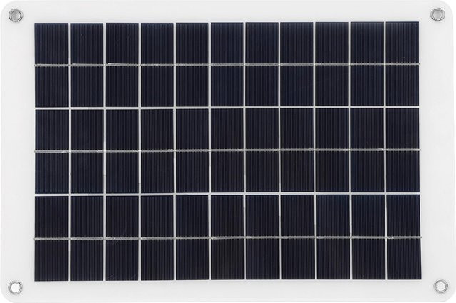 Fishine Solarmodul-Kit 15W Tragbares Solar-Batterieladegerät mit 10A Solar-Laderegler für 12V und 24V in Schwarz - Bild 1