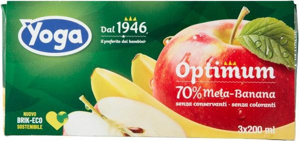 Yoga, Apfel-Bananen-Saft, Fruchtsaftgetränk, 3 x 0,2 l - Bild 1