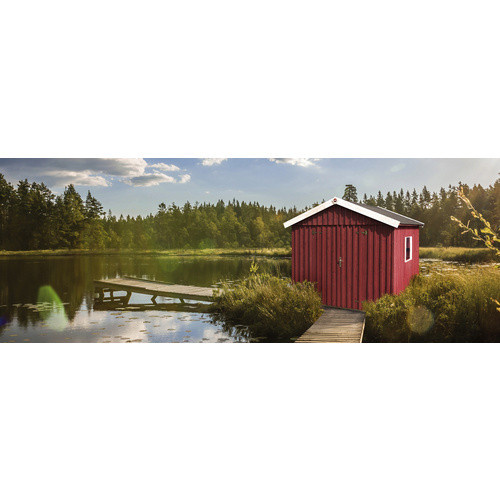 WEKA Schwedenhaus Gartenhaus Gr. 3 aus Holz in Rot mit Vordach und Massivholzfußboden B/H/T: 277 x 230 x 286 cm - Bild 2