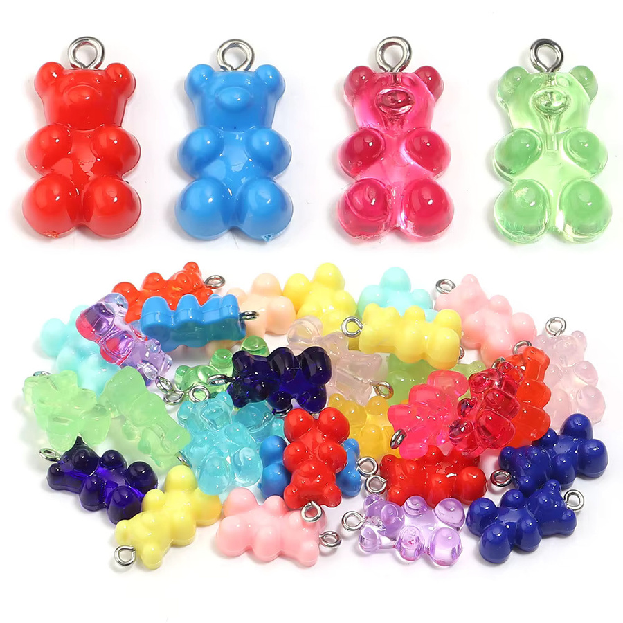louleur Bär Charms, Acryl, Bunt, 12*22mm, Unisex - Bild 3