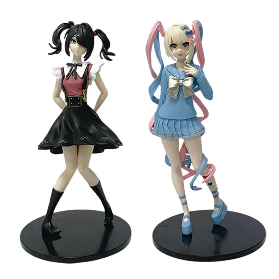 2er-Set Anime Streamer Girl Actionfiguren aus PVC, Multicolor, Höhe: 18,5 cm - Bild 3