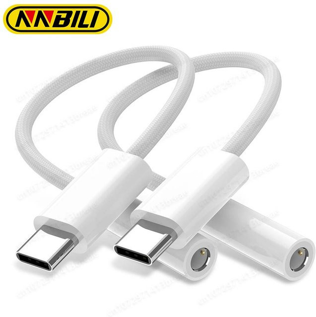 NNBILI USB-C auf 3,5mm Kopfhöreranschluss-Adapter Aux-Audiokabel in Weiß für iPhone 15 Pro Max, iPad Pro, MacBook und Samsung - Bild 1