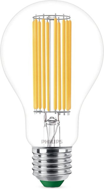 Philips LED-Leuchtmittel E27 Glühlampenform in warmweißem Licht, 7,3 W, transparent, Höhe: 12,7 cm, Durchmesser: 7,0 cm - Bild 1