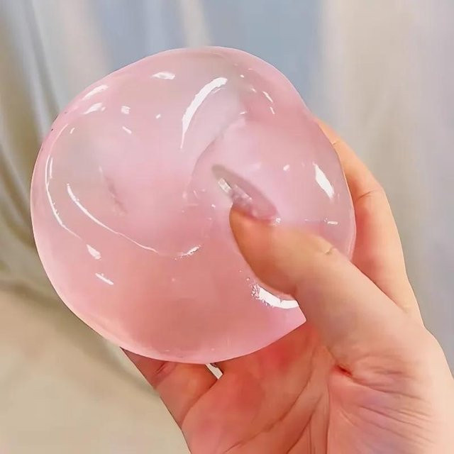 Rosa Maltose Squishy Spielzeuge, Mochi Anti-Stress, Transparent, Rosa - Bild 1