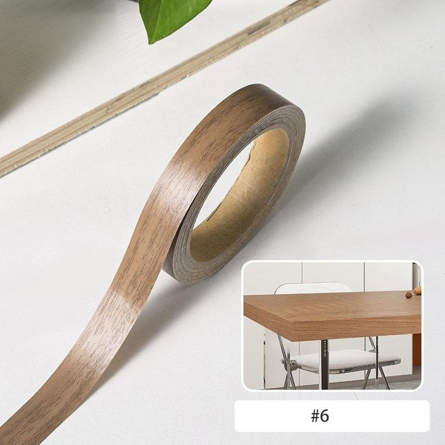 Home with love Selbstklebeband Holzmaserung in Braun, wasserdichte Kantenanleimerleiste für Möbel und Schranktüren, Breite: 1,5 cm, Länge: 10 m - Bild 1