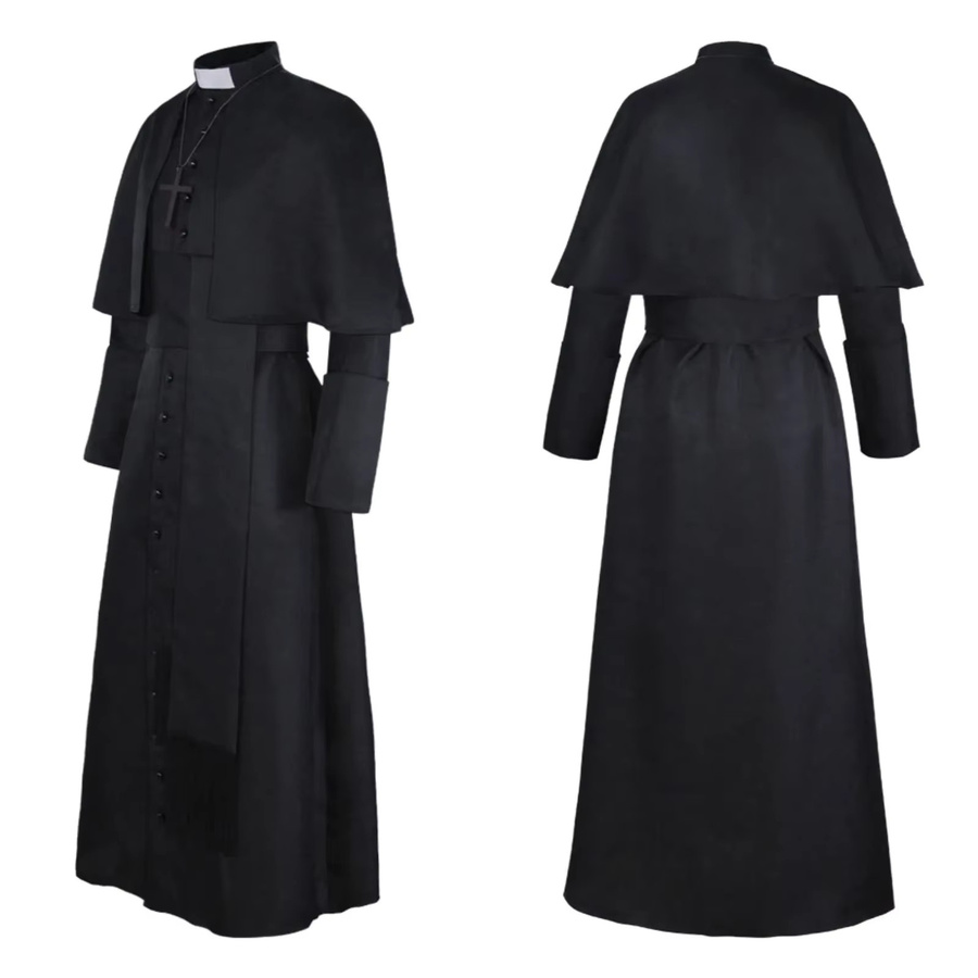 HHYRCOS Priester Cosplay Kostüm, Robe, Unisex, Textil - Bild 3