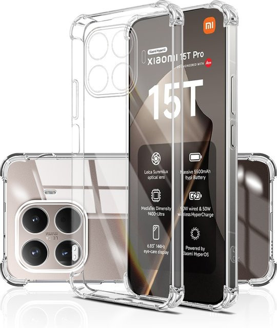 Stoßfeste Silikon Schutzhülle für Xiaomi 15T Pro 5G in Transparent - Bild 1