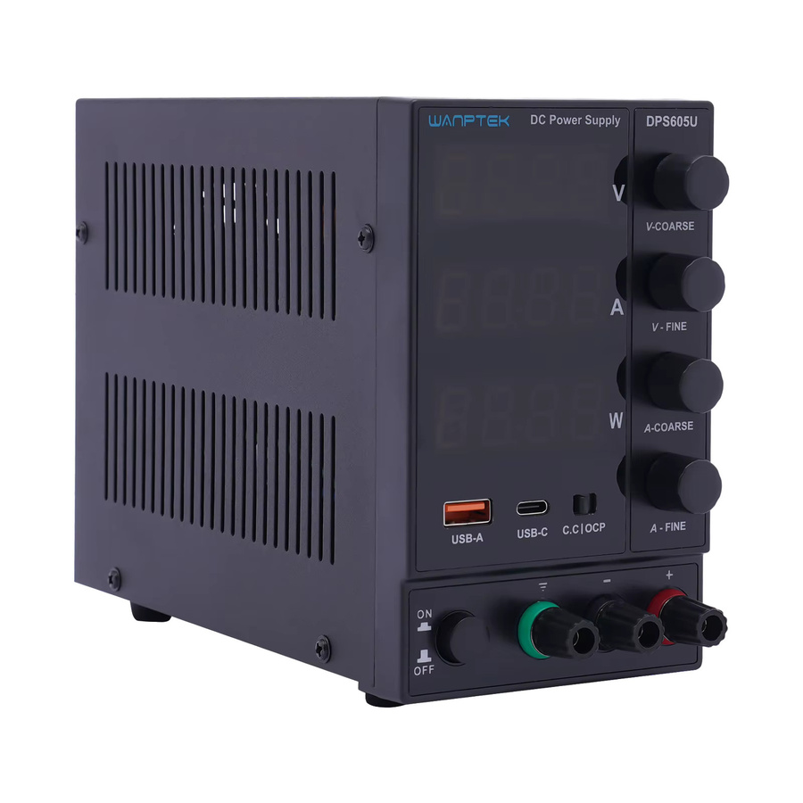 DPS605U DC-Netzteil mit USB-C Schnellladung, 0–60 V, 5 A, 300 W, Schwarz - Bild 5