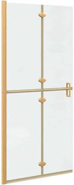 vidaXL Walk-In Duschwand aus Glas in Gold, rechteckig, B/T/H: 90 x 6,5 x 190 cm - Bild 1