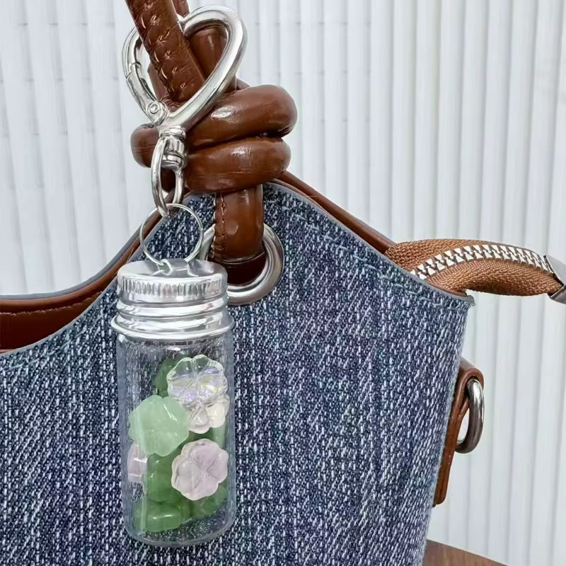 Schlüsselanhänger Mini Glas Flasche, Unisex - Bild 1