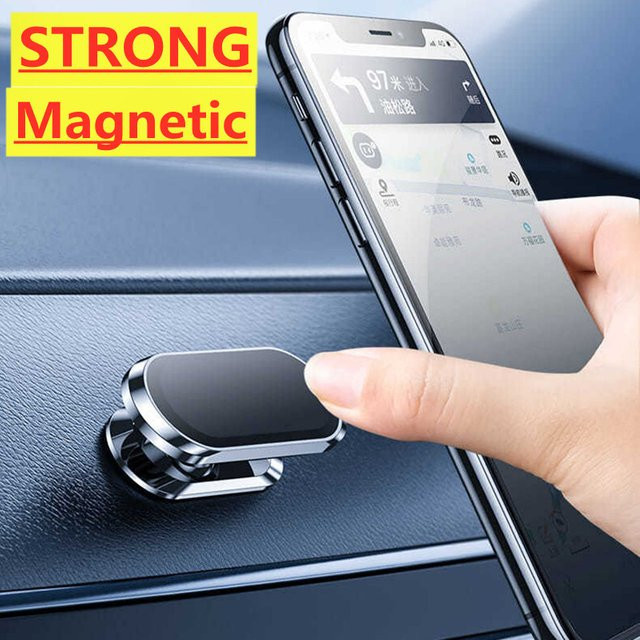 Drehbare magnetische Auto-Handyhalterung in Schwarz für iPhone, Xiaomi und Samsung mit GPS-Unterstützung - Bild 1