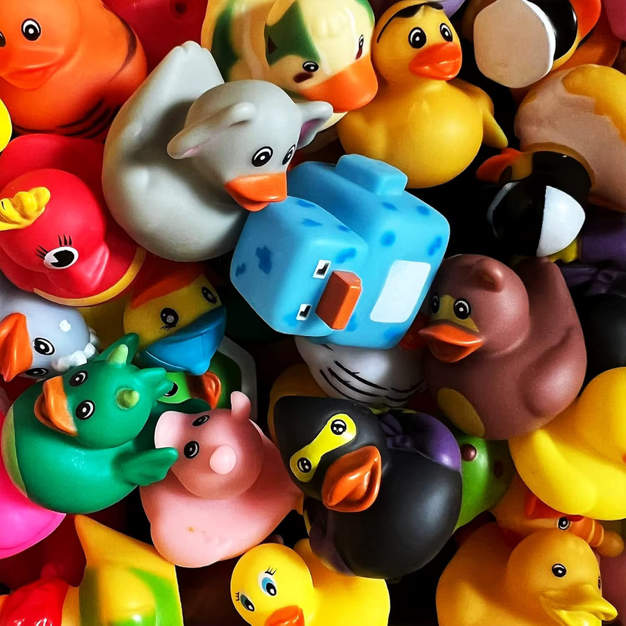 BXA Gummi-Ente, Badespielzeug-Sortiment, Bunt / Mehrfarbig - Bild 3