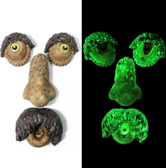 DIYelecs Leuchtendes Baumgesicht aus Verbundharz als lustige Gartendeko für Outdoor und Ostern in Multicolor - Bild 1