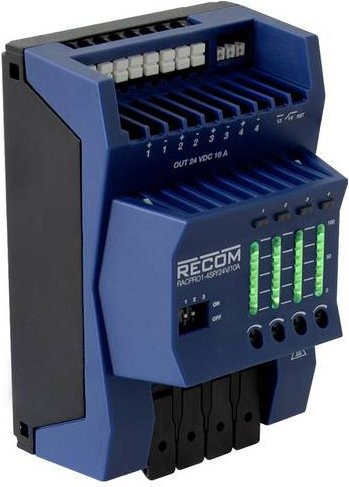 RECOM RACPRO1-4SP/24V/10A Elektronischer Schutzschalter 10A Blau - Bild 1