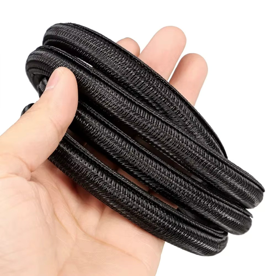 Split-Kabelhülse aus PET in Schwarz, geflochtene isolierte und selbstschließende Ummantelung für USB-C und Stromkabel, 6mm bis 50mm - Bild 2