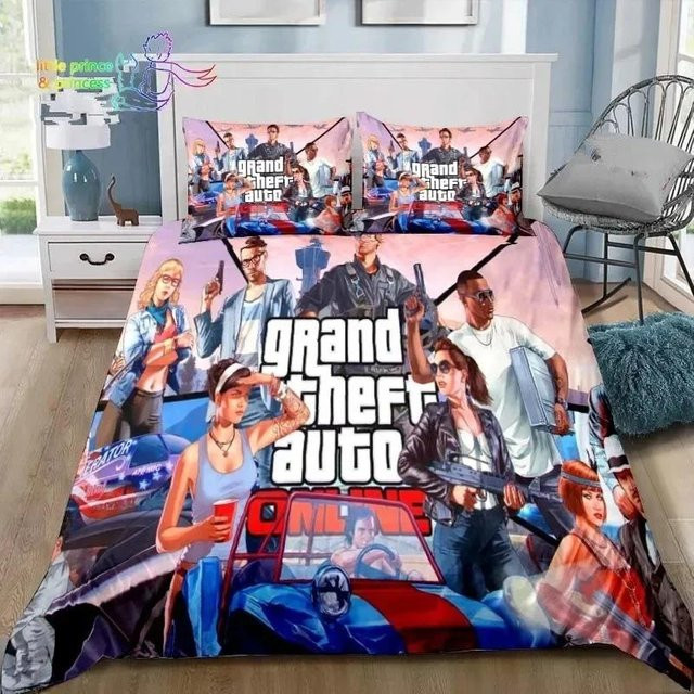 Bettwäsche Set Grand Theft Auto GTA mit Bettbezug und Kissenbezug von Binchi Outdoor Product, Mehrfarbig, B/H: 200 x 200 cm - Bild 1