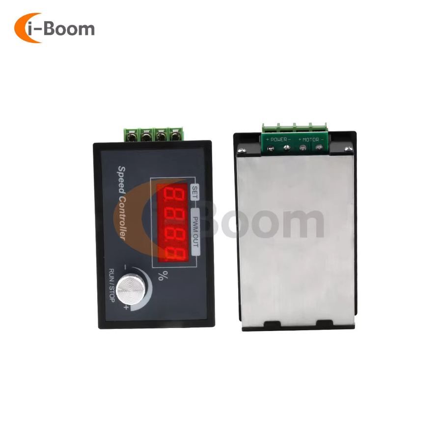 Aideepen DC6-60V PWM Motor Drehzahlregler mit Encoder und einstellbarer Frequenz sowie Knopfsteuerung in Schwarz und Grau - Bild 2