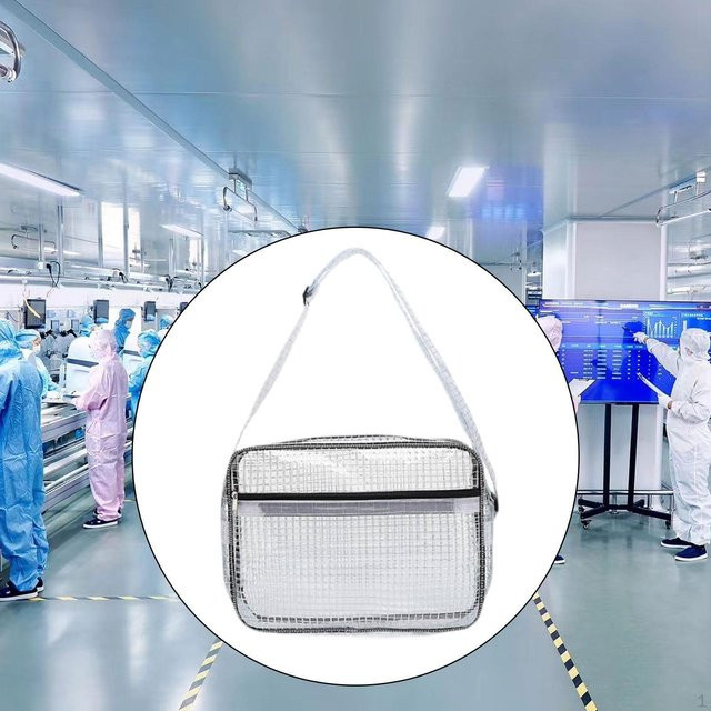 Antistatische transparente PVC-Tasche von Crafttradeonline in Weiß für Reinraum-Ingenieurwerkzeuge - Bild 1