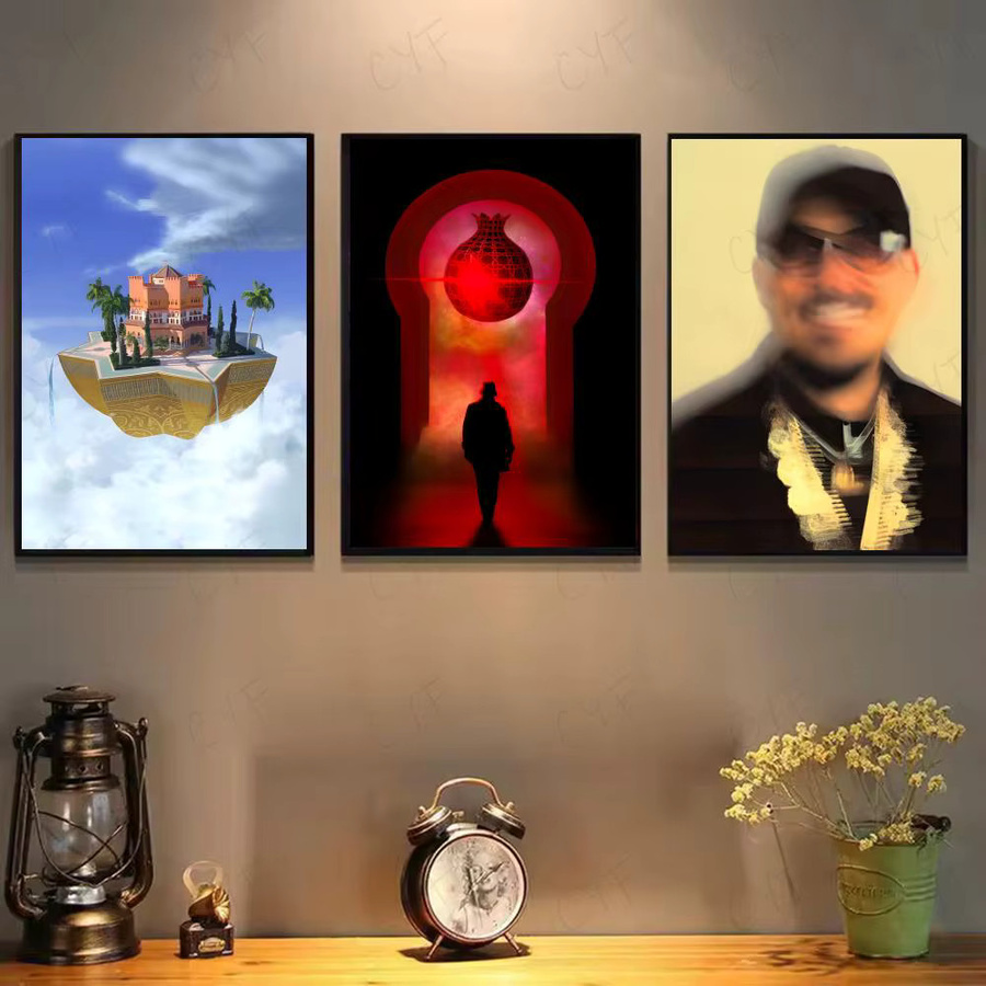 D-Dellafuente Torii Yama Album Poster, moderner wasserdichter HD-Wandaufkleber in Schwarz und Multicolor, selbstklebende ästhetische Wanddekoration für dein Zuhause - Bild 2