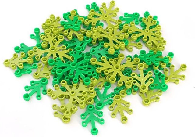 30 Stück Baum und Blumen Blätter Bausteine in Grün für MOC Construction City Street View Zubehör aus Kunststoff - Bild 1