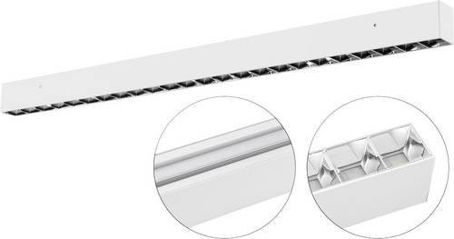 EVN BALR12500140 LED-Pendelleuchte in Weiß mit Up-Down-Lichtfunktion und transparenten Elementen - Bild 1