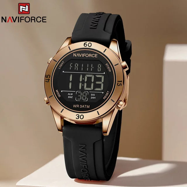 NAVIFORCE Armbanduhr Digital, Schwarz, Kunststoff, Damen - Bild 1