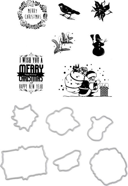 Stanzformen- und Stempel-Set Merry Christmas - Bild 1