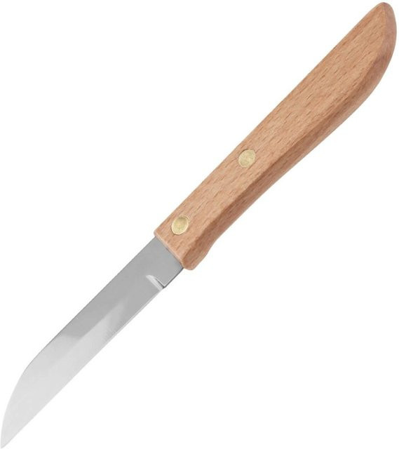 Nirosta Gemüsemesser Grandma Paring Knife aus Edelstahl mit Holzgriff in Silber und Braun, Klingenlänge: 7,5 cm - Bild 1