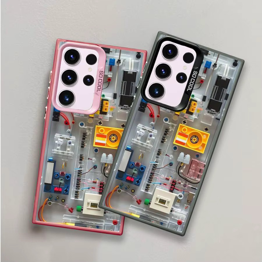 Handyhülle mit Vintage Leiterplatten-Design für Samsung Galaxy S25 S24 FE S23 Ultra S22 S21 Note 20 Ultra S20 Plus in Multicolour - Bild 1