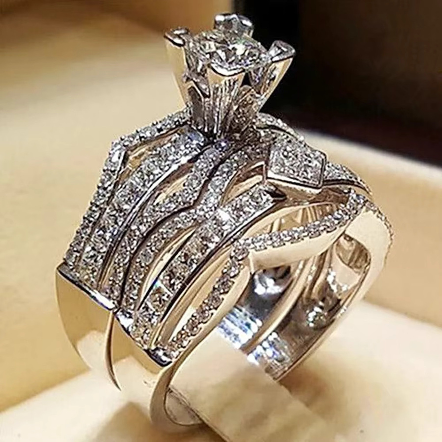 Huitan Ringe, Silber, Zirkonia, Damen - Bild 4