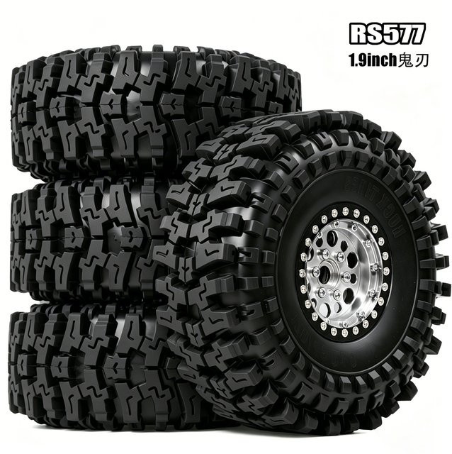 Traxxas Weiche Klebrige Schlammreifen, 120mm, 1.9 Reifen Räder, Schwarze Felgen - Bild 1