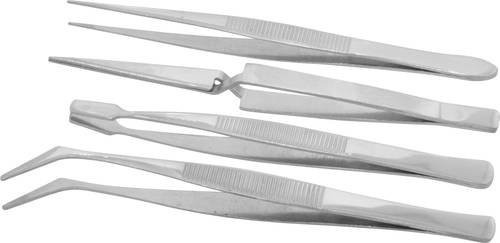 Donau Elektronik PZ54 Pinzetten-Set 4teilig aus Edelstahl in Silber - Bild 1