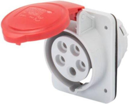 Gewiss GW62210H CEE Anbaudose 16A 400 V/AC in Rot aus Edelstahl - Bild 1