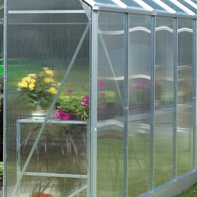 Vitavia Ersatz Hohlkammerplatte aus Polycarbonat für Gewächshaus, Farbe: transparent, B/H: 61,0 x 114,2 cm, 6 mm Dicke - Bild 1
