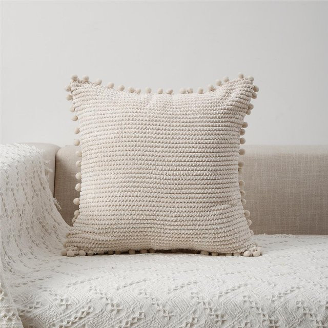 Miater Dekokissenbezug Boho Design in Beige und Multicolour, B/T: 45 x 45 cm - Bild 1
