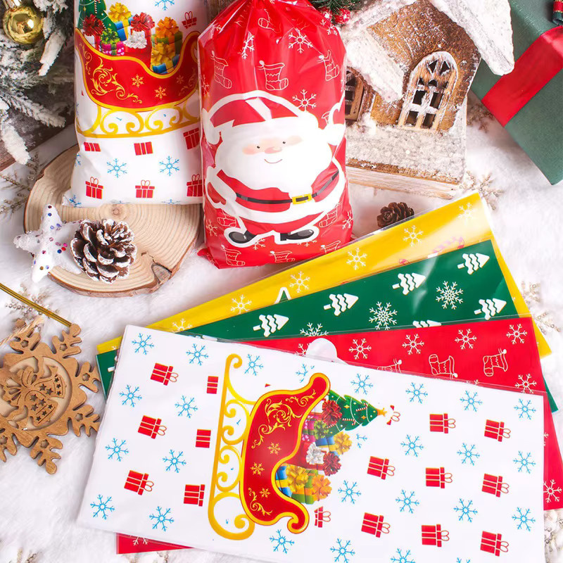 50 Stück Weihnachts-Süßigkeitentüten mit Santa-Motiv in Mehrfarbig für Weihnachts- und Neujahrsfeiern - Bild 4
